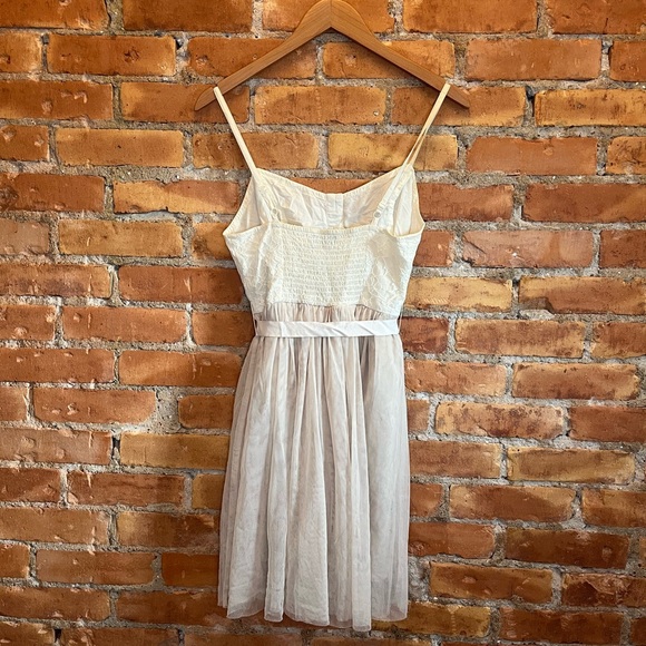 American Eagle + Lace/Tulle Dress + Ivory/Blush + Size 4 - Picture 2 of 3